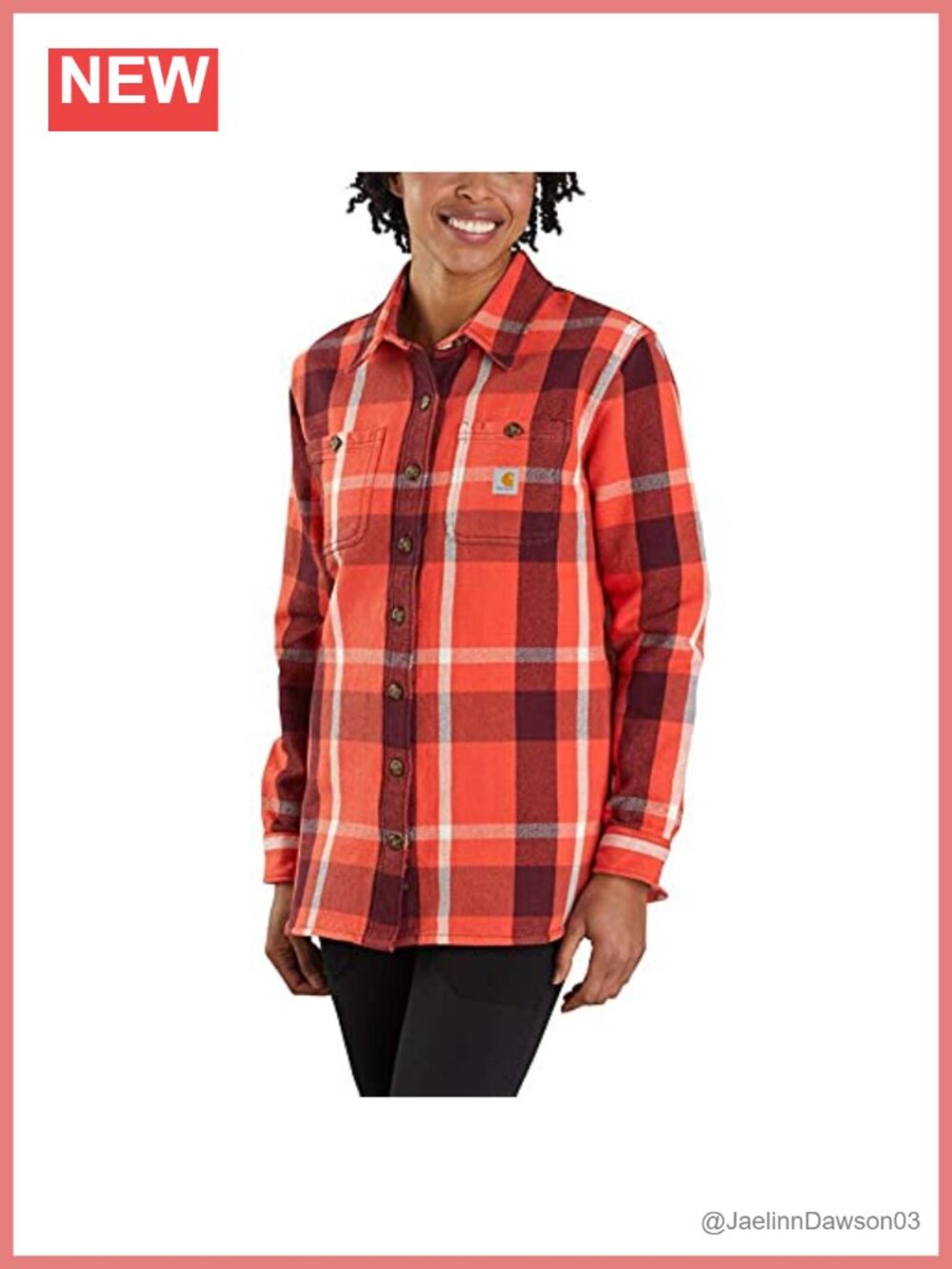 Carhartt Rugged Flex Loose Fit Heavyweight Twill Flannel Plaid Shirt